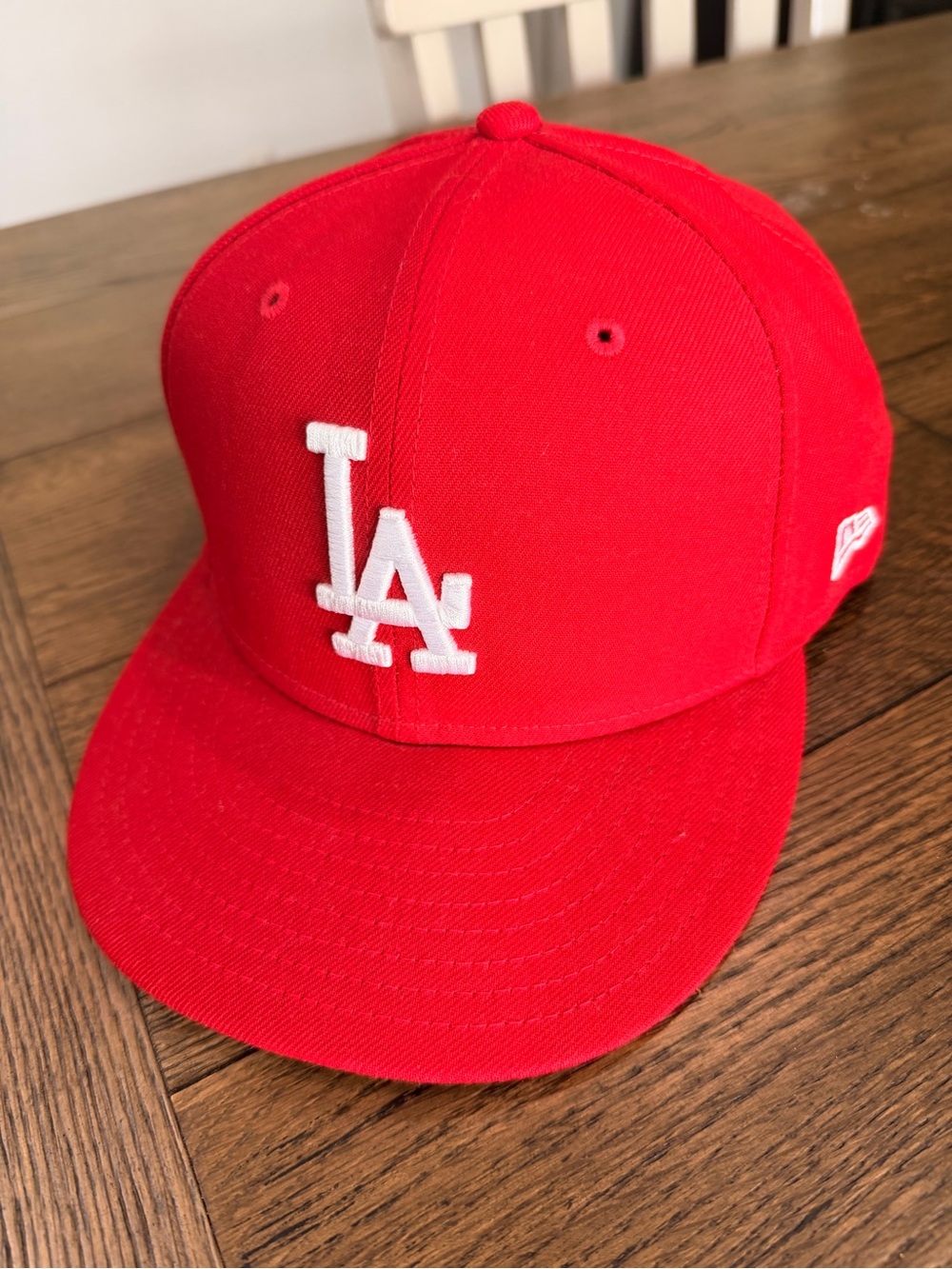 New Era Red LA White Logo Baseball Hat